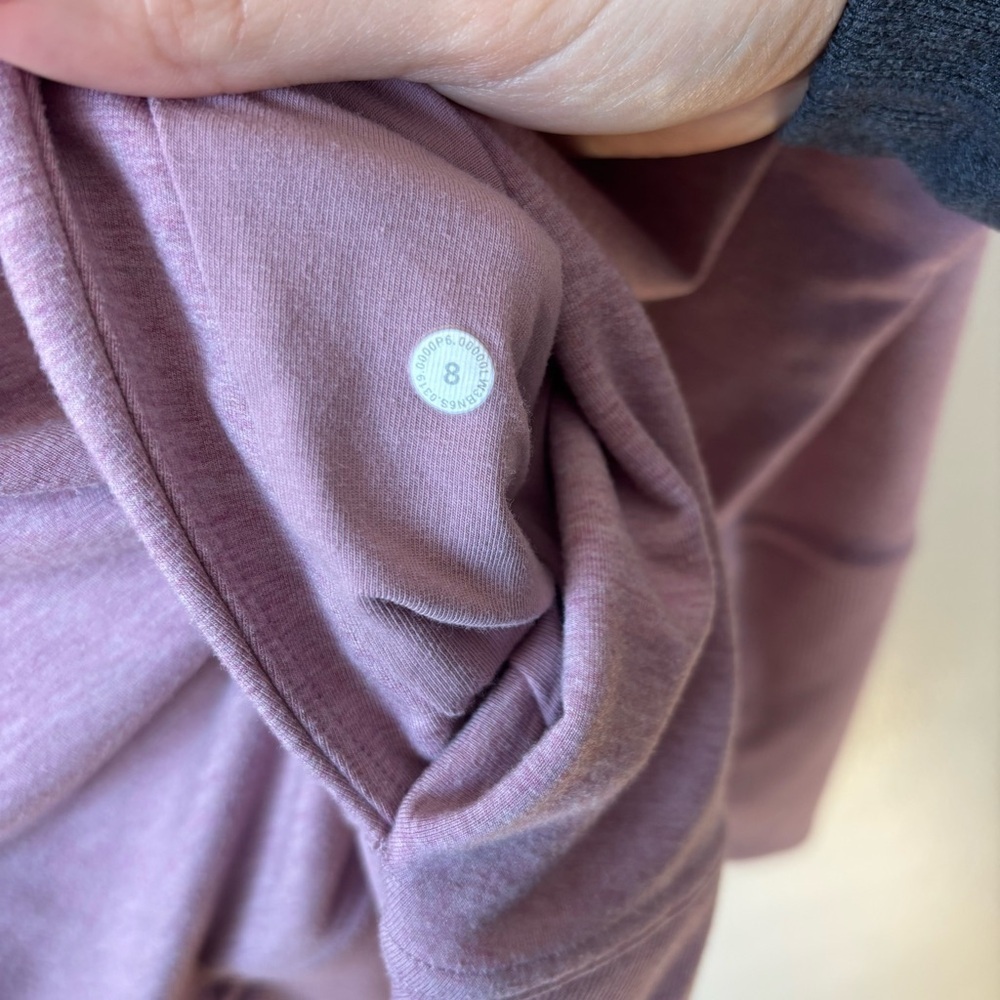 Lululemon High Lines Pullover Heathered Vintage Mauve Women’s Sz 8 Turtleneck - Picture 5 of 5